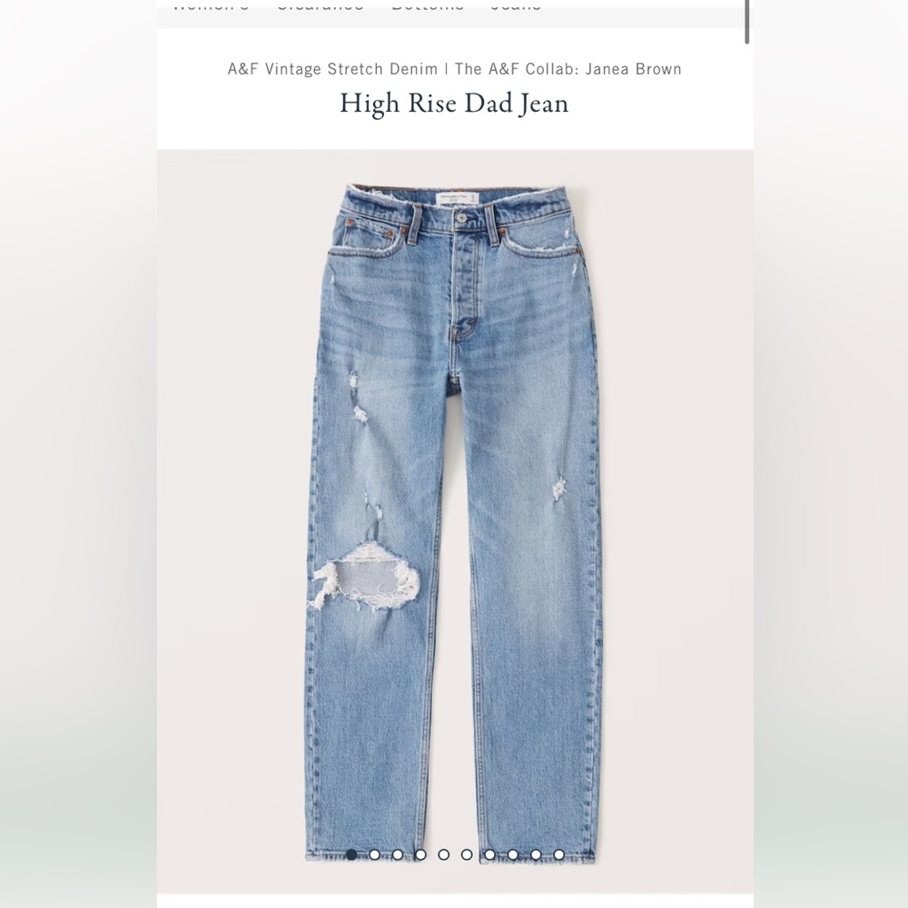 Abercrombie high rise dad Jean never worn size 28
